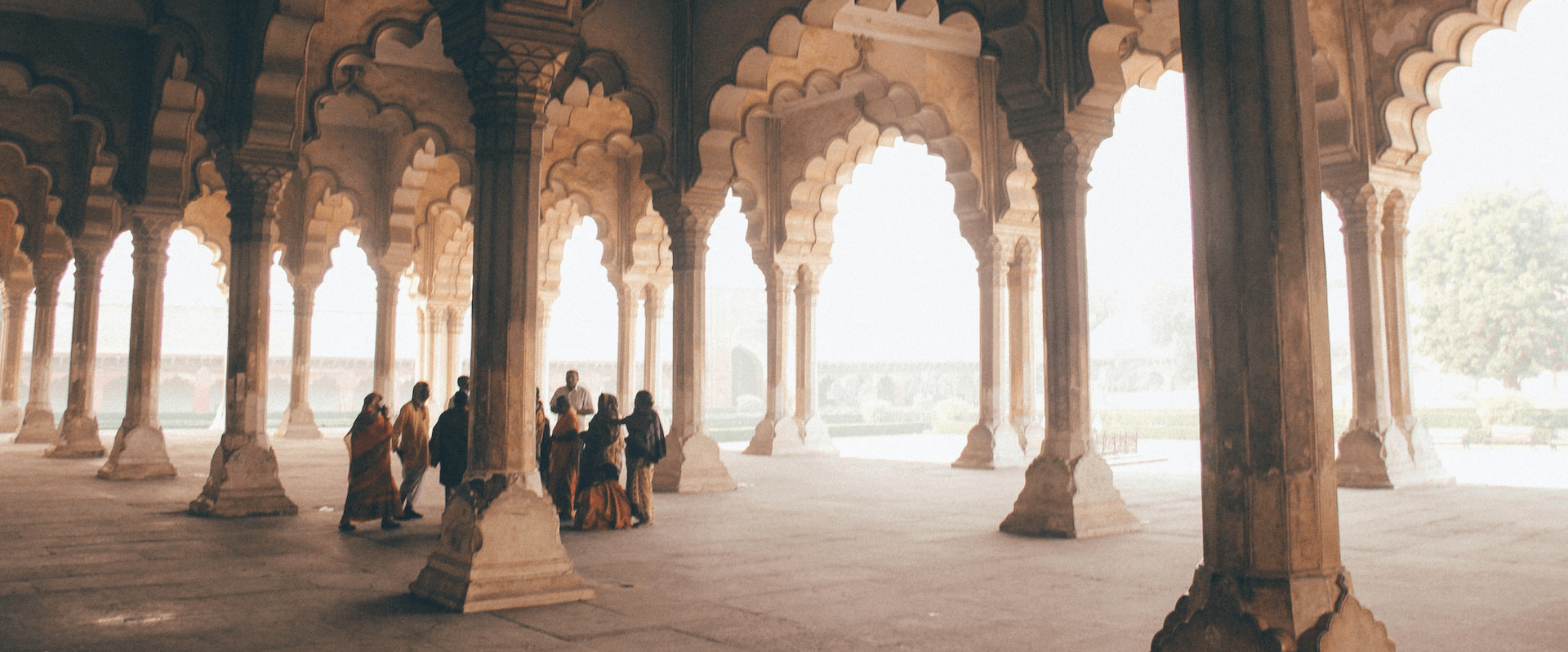 A pillared hall in India
